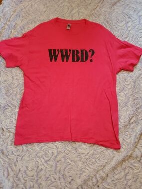 Gildan Hot Pink Short Sleeve Tee with WWBD? Print